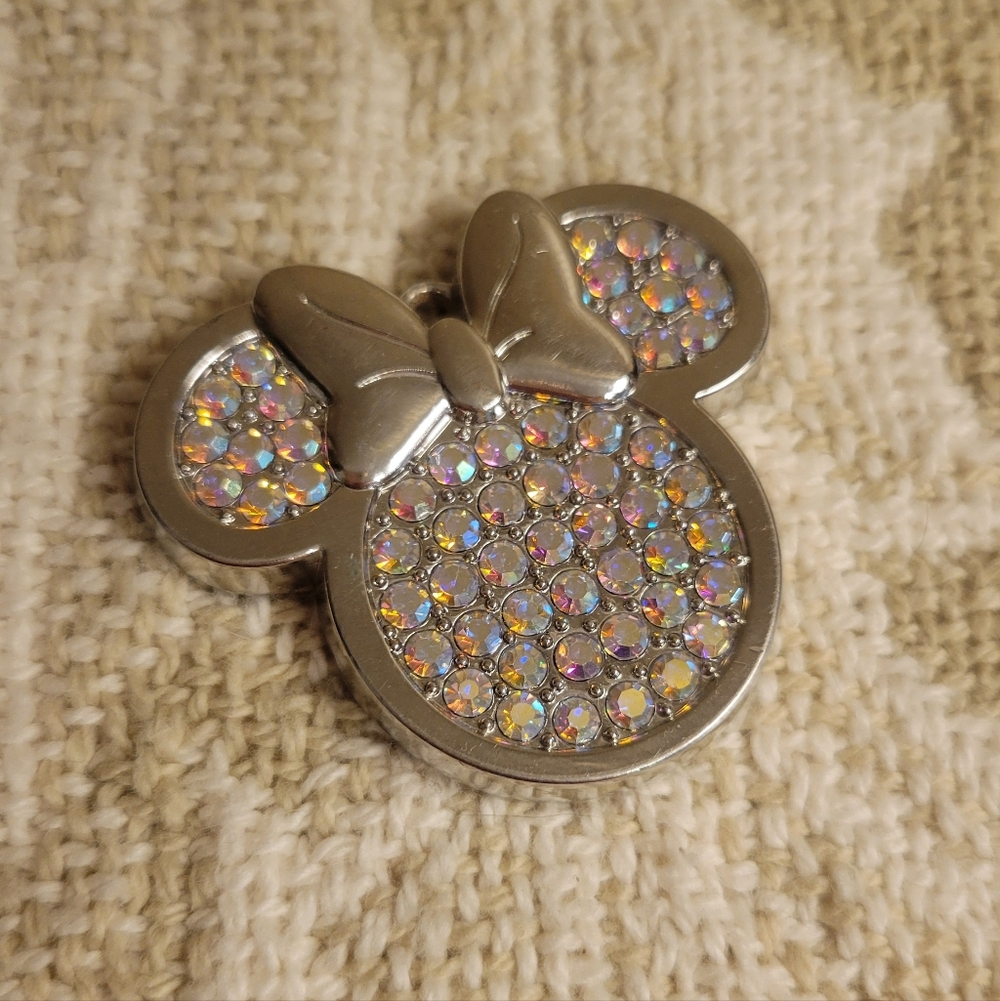 DONATING Disney | Minney Mouse Keychain Charm Silver Rhinestone